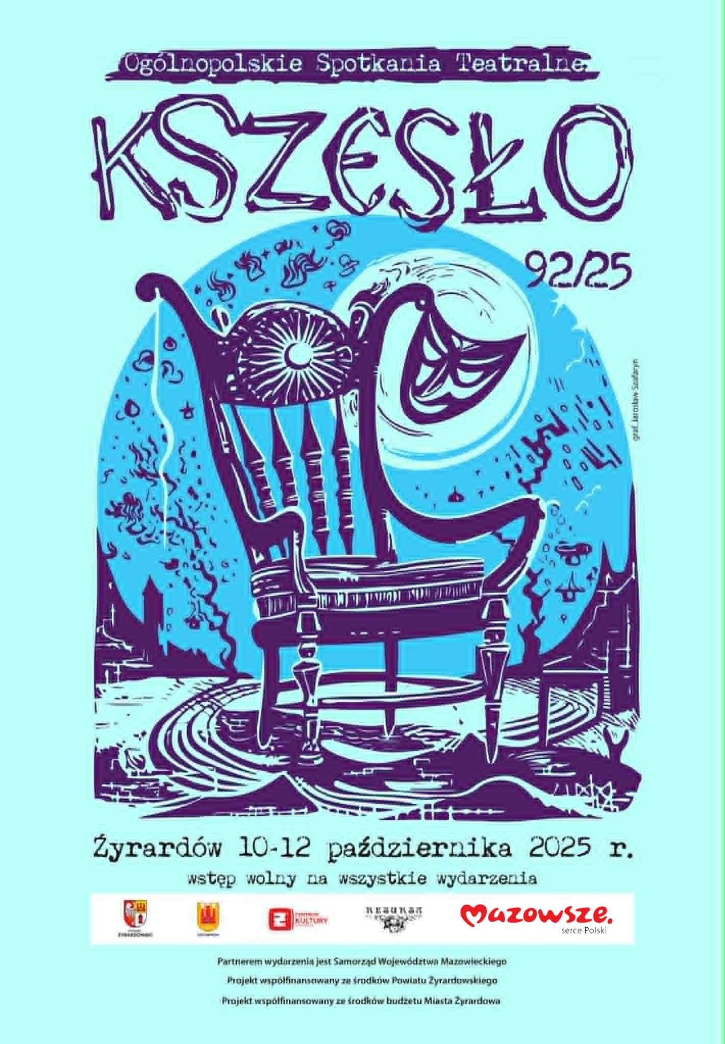 plakat festiwalu teatralnego kszesło 2025